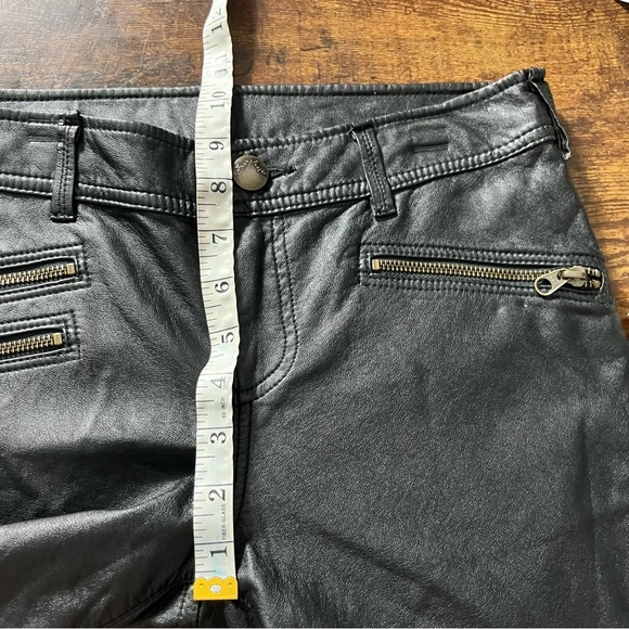 Free People Vegan Leather Pant With Zips Size 4 Black Goth Grunge Witchycore - Picture 3 of 15